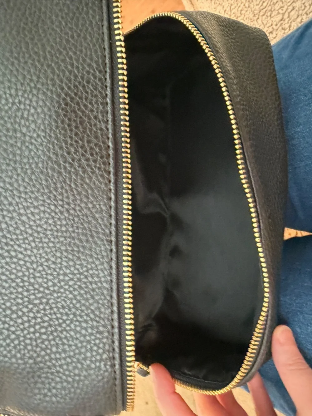 Six (from the play) mini black leather backpack NEW